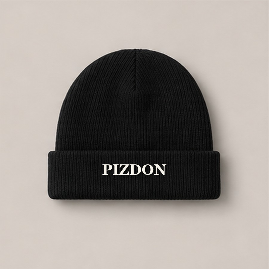 Physical PIZDON black script beanie