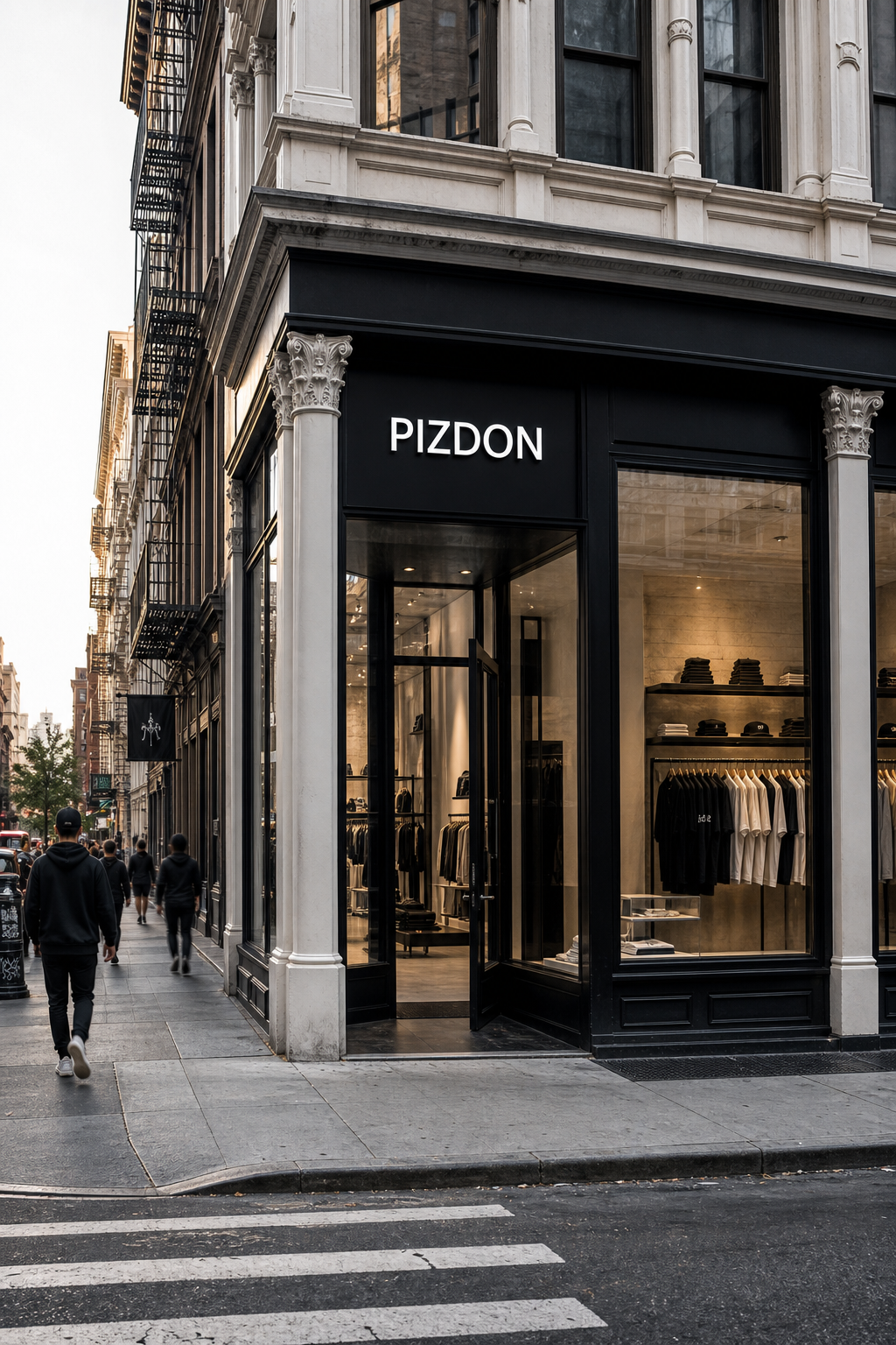 PIZDON coming soon street-level storefront concept in SoHo Manhattan